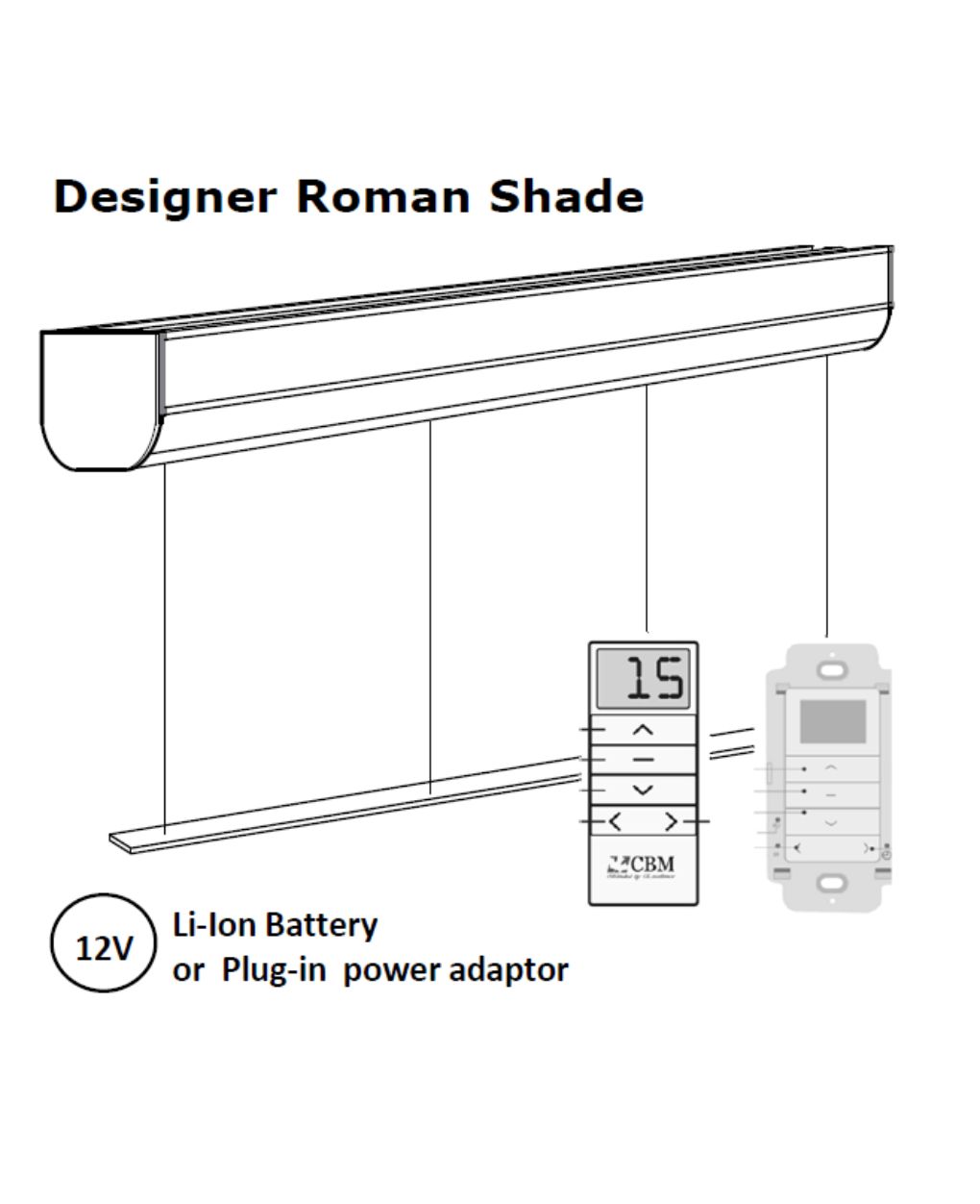 Motorized Designer Roman Shade System