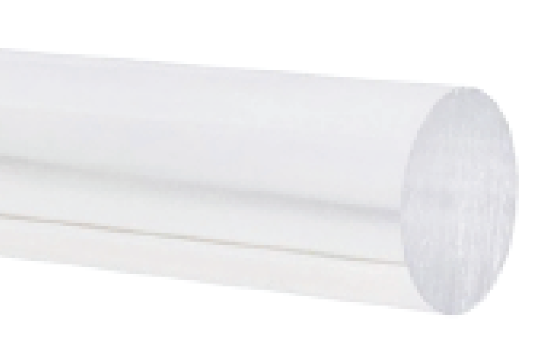 30mm (1-14”) Diameter Clear Acrylic Round Rod