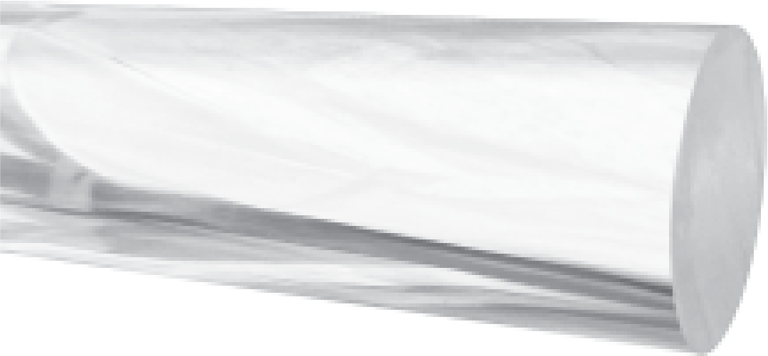 38mm (1-12”) Diameter Clear Acrylic Round Rod