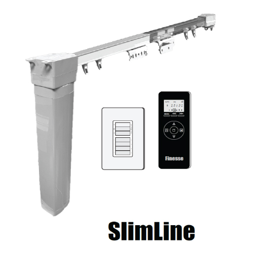 Fully Assembled - SlimLine Motorized Drapery System | Finesse Motor