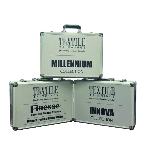 SET OF 3 SAMPLE CASES ( INNOVA /MILLENNIUM /DRAPERY TRACKS)