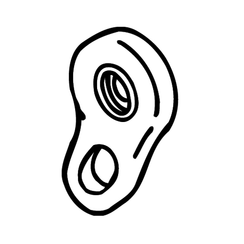 Baton (Fling rod) Holder - Clear - FL020