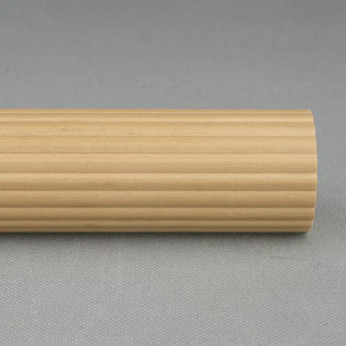 1-3/8'' Diameter Fluted Hardwood Rod - ZA318